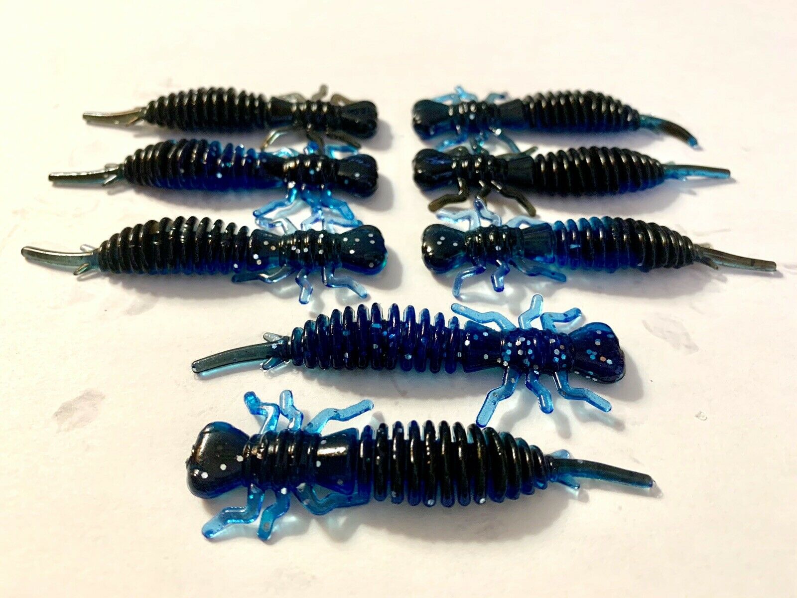 10 Pack 3" Hellgrammite Insect Larva Ned Rig Soft Plastic Lures - Soft&Durable!