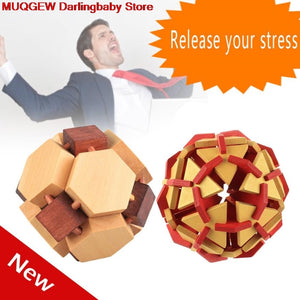 Hot Sale Wooden Intelligence Toy Chinese Brain Teaser Game 3D IQ Puzzle For Kids Adults Understanding Thinking Practical Ability