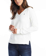 Load image into Gallery viewer, Nautica Women&#39;s Effortless J-Class Long Sleeve 100% Cotton V-Neck Sweater
