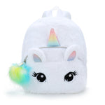 Load image into Gallery viewer, AkoaDa New Unicorn Plush Backpack Girl Cute Zipper Bags Small Cartoon Teenager Schoolbag
