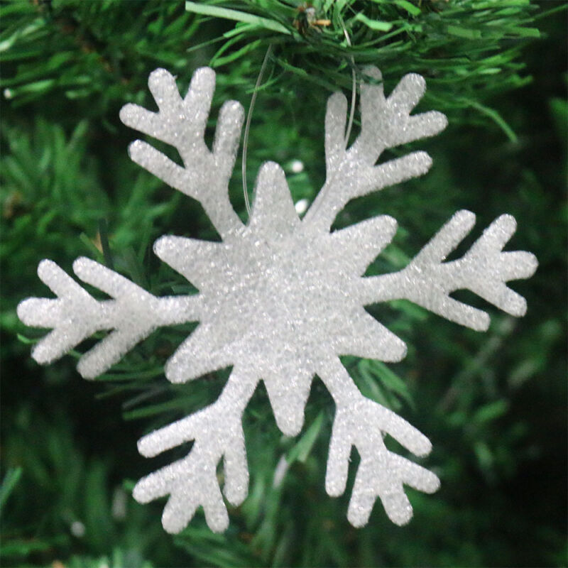 Ivory White Christmas Tree Pendant Baubles Fairy Snowflake Santa Decorations