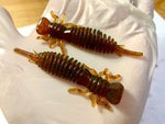 Load image into Gallery viewer, 10 Pack 3&quot; Hellgrammite Insect Larva Ned Rig Soft Plastic Lures - Soft&amp;Durable!
