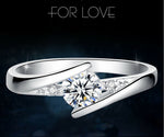 Load image into Gallery viewer, Classic 925 Silver Round Cut White Sapphire Engagement Ring Bridal Jewelry Gifts
