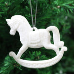 Load image into Gallery viewer, Ivory White Christmas Tree Pendant Baubles Fairy Snowflake Santa Decorations
