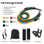 Load image into Gallery viewer, UK RESISTANCE BANDS WORKOUT EXERCISE YOGA 11 PIECE SET CROSSFIT FITNESS TUBES
