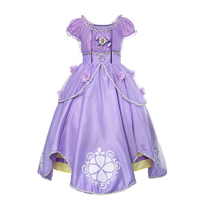 Fancy Baby Girl Princess Clothes Kid Jasmine Rapunzel Aurora Belle Ariel Cosplay Costume Child Elsa Anna Elena Sofia Party Dress