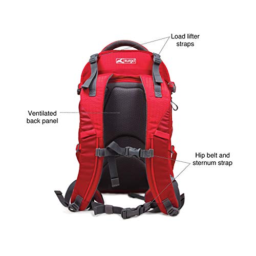 Kurgo G-Train K9 Pack, Carrier Backpack for Small Dogs and Cats, Ideal for Hiking or Travel, Waterproof Bottom, Chili Red