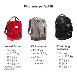 Kurgo G-Train K9 Pack, Carrier Backpack for Small Dogs and Cats, Ideal for Hiking or Travel, Waterproof Bottom, Chili Red