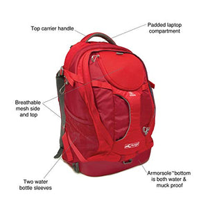 Kurgo G-Train K9 Pack, Carrier Backpack for Small Dogs and Cats, Ideal for Hiking or Travel, Waterproof Bottom, Chili Red