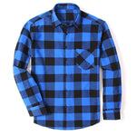 Load image into Gallery viewer, 100% Cotton Flannel Men&#39;s Plaid Shirt Slim Fit Spring Autumn Male Brand Casual Long Sleeved Shirts Soft Comfortable 4XL

