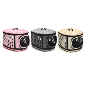 Small Pet Dog Cat Puppy Carrier Portable Cage Crate Transporter Bag - Pink