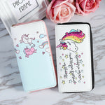 Load image into Gallery viewer, Women Unicorn Wallet Clutch Long Leather Purse Card Holder Phone Zipper Handbags
