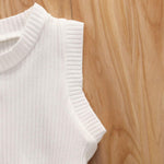 Load image into Gallery viewer, Newborn Baby Boys Girls Summer Outfits Infant Ribbed Knitted Cotton Short Sleeve T-Shirt + Shorts Two Piece Clothes Set
