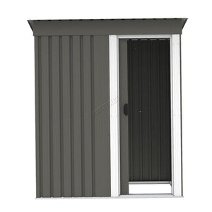 BIRCHTREE New Garden Shed Metal Pent Roof Outdoor Storage With Free Foundation