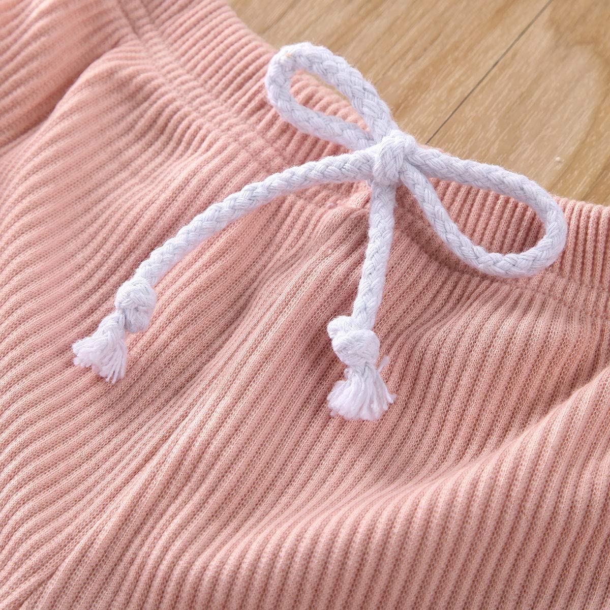 Newborn Baby Boys Girls Summer Outfits Infant Ribbed Knitted Cotton Short Sleeve T-Shirt + Shorts Two Piece Clothes Set