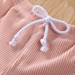 Load image into Gallery viewer, Newborn Baby Boys Girls Summer Outfits Infant Ribbed Knitted Cotton Short Sleeve T-Shirt + Shorts Two Piece Clothes Set
