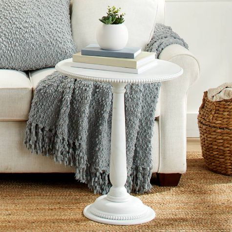 Distressed Finish Round End Tables