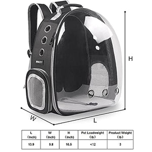 BEIKOTT Cat Backpack Carriers Bag, Dog Backpack, Pet Bubble Backpack for Small Cats Puppies Dogs Bunny, Airline-Approved Ventilate Transparent Capsule Backpack for Travel, Hiking and Outdoor Use