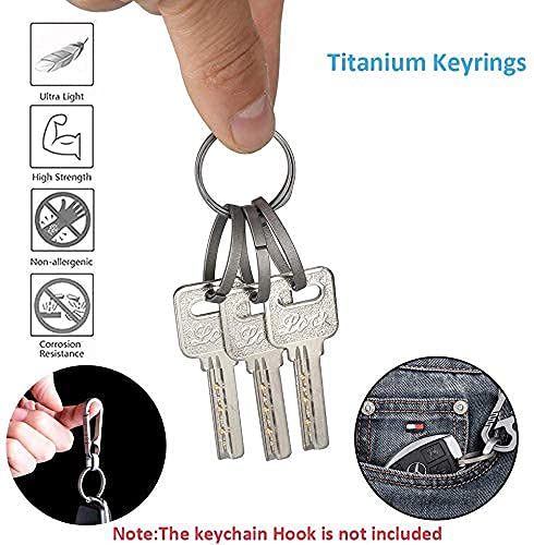 TISUR Titanium Side-Pushing Key Rings, Wisely Group Your Key, 3 Size Choices