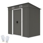 Load image into Gallery viewer, BIRCHTREE New Garden Shed Metal Pent Roof Outdoor Storage With Free Foundation
