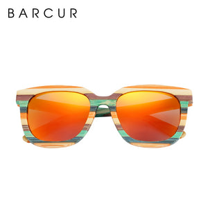 BARCUR Unique Wood Polarized Sunglasses