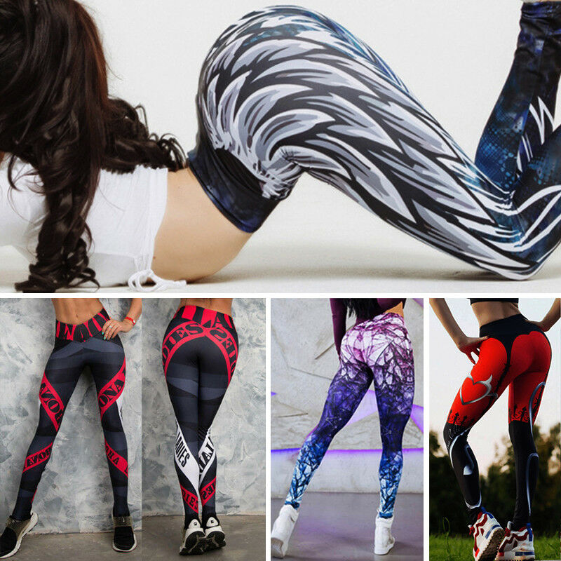 Women Ruched Push Up Leggings Yoga Pants Anti Cellulite Sports Scrunch NEW X285