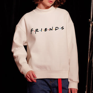 2020 NEW Fashion Womens Letters FRIENDS Print Long Sleeve Hoodie Sweatshirt Ladies Slouch Pullover Jumper Tops 5 Colors S M L XL|Hoodies & Sweatshirts|