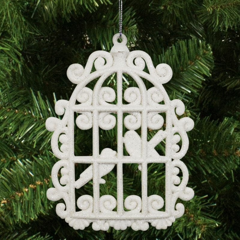 Ivory White Christmas Tree Pendant Baubles Fairy Snowflake Santa Decorations