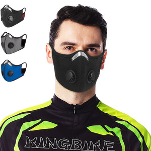 Washable, Reusable Anti-Virus and Dust Masks with Activated Carbon Filters and Double Valves