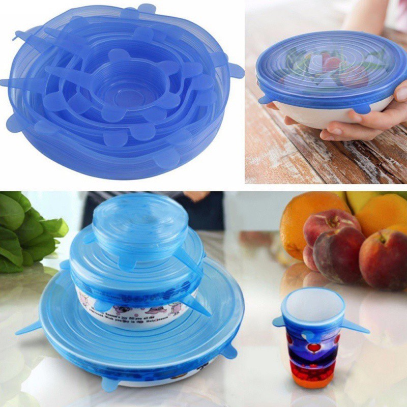 Elastic Silicone Bowl Cover 6pcs