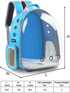 BEIKOTT Cat Backpack Carriers Bag, Dog Backpack, Pet Bubble Backpack for Small Cats Puppies Dogs Bunny, Airline-Approved Ventilate Transparent Capsule Backpack for Travel, Hiking and Outdoor Use