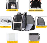 Load image into Gallery viewer, Texsens Innovative Traveler Bubble Backpack Pet Carriers for Cats and Dogs (Black)
