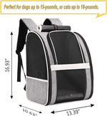 Load image into Gallery viewer, Texsens Innovative Traveler Bubble Backpack Pet Carriers for Cats and Dogs (Black)
