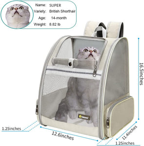 Texsens Innovative Traveler Bubble Backpack Pet Carriers for Cats and Dogs (Black)