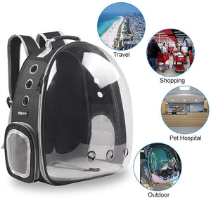 BEIKOTT Cat Backpack Carriers Bag, Dog Backpack, Pet Bubble Backpack for Small Cats Puppies Dogs Bunny, Airline-Approved Ventilate Transparent Capsule Backpack for Travel, Hiking and Outdoor Use