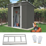 Load image into Gallery viewer, BIRCHTREE New Garden Shed Metal Pent Roof Outdoor Storage With Free Foundation
