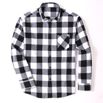 Load image into Gallery viewer, 100% Cotton Flannel Men&#39;s Plaid Shirt Slim Fit Spring Autumn Male Brand Casual Long Sleeved Shirts Soft Comfortable 4XL
