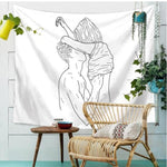 Load image into Gallery viewer, Sexy Body Line Tapestry Art Wall Hanging Tapestry Simple Design Line Wall Decor Bedspread Yoga Mat Picnic Cloth Home &amp; Living|Tapestry
