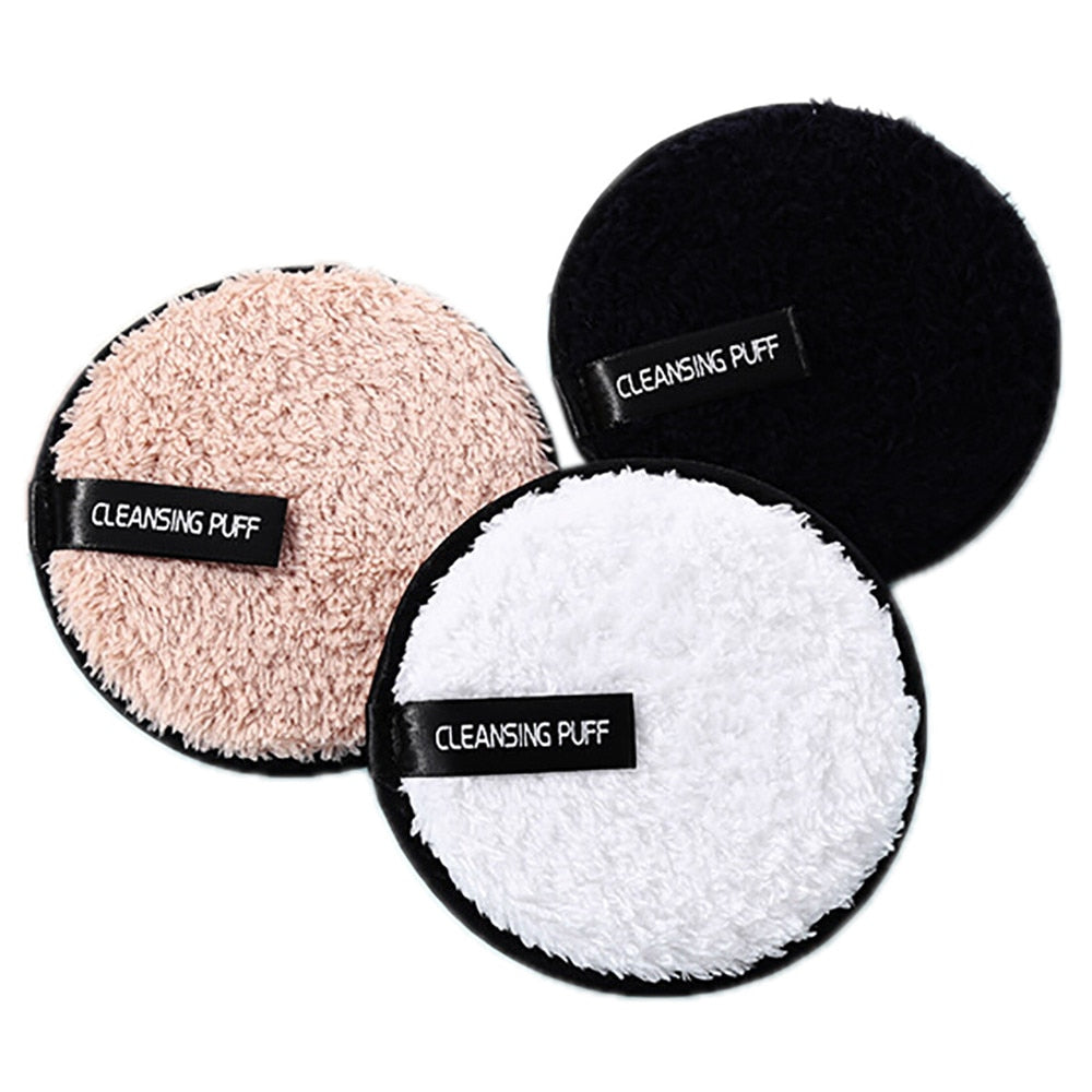 Make up remover promotes healthy skin  Microfiber Cloth Pads Remover Towel Face Cleansing Makeup Lazy cleansing powder puff X245