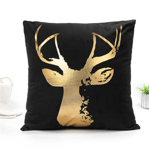 Decorative Black Gold Pillowcase