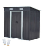 Load image into Gallery viewer, BIRCHTREE New Garden Shed Metal Pent Roof Outdoor Storage With Free Foundation
