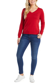 Load image into Gallery viewer, Nautica Women&#39;s Effortless J-Class Long Sleeve 100% Cotton V-Neck Sweater
