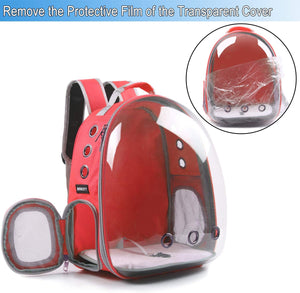 BEIKOTT Cat Backpack Carriers Bag, Dog Backpack, Pet Bubble Backpack for Small Cats Puppies Dogs Bunny, Airline-Approved Ventilate Transparent Capsule Backpack for Travel, Hiking and Outdoor Use