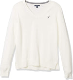 Load image into Gallery viewer, Nautica Women&#39;s Effortless J-Class Long Sleeve 100% Cotton V-Neck Sweater
