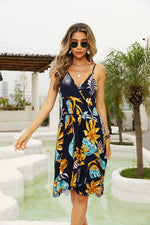 Load image into Gallery viewer, CATHY Womens 2023 Summer Cover Ups Sundress Casual V Neck Strappy Dress Loose Comfy Swing Dresses with Pockets
