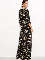 Load image into Gallery viewer, Milumia Women&#39;s Button Up Split Floral Print Flowy Party Maxi Dress
