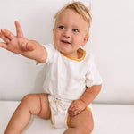 Load image into Gallery viewer, Newborn Baby Boys Girls Summer Outfits Infant Ribbed Knitted Cotton Short Sleeve T-Shirt + Shorts Two Piece Clothes Set
