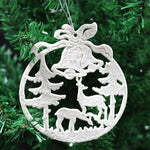 Load image into Gallery viewer, Ivory White Christmas Tree Pendant Baubles Fairy Snowflake Santa Decorations
