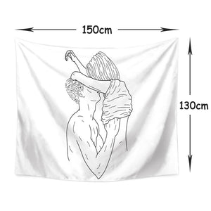 Sexy Body Line Tapestry Art Wall Hanging Tapestry Simple Design Line Wall Decor Bedspread Yoga Mat Picnic Cloth Home & Living|Tapestry