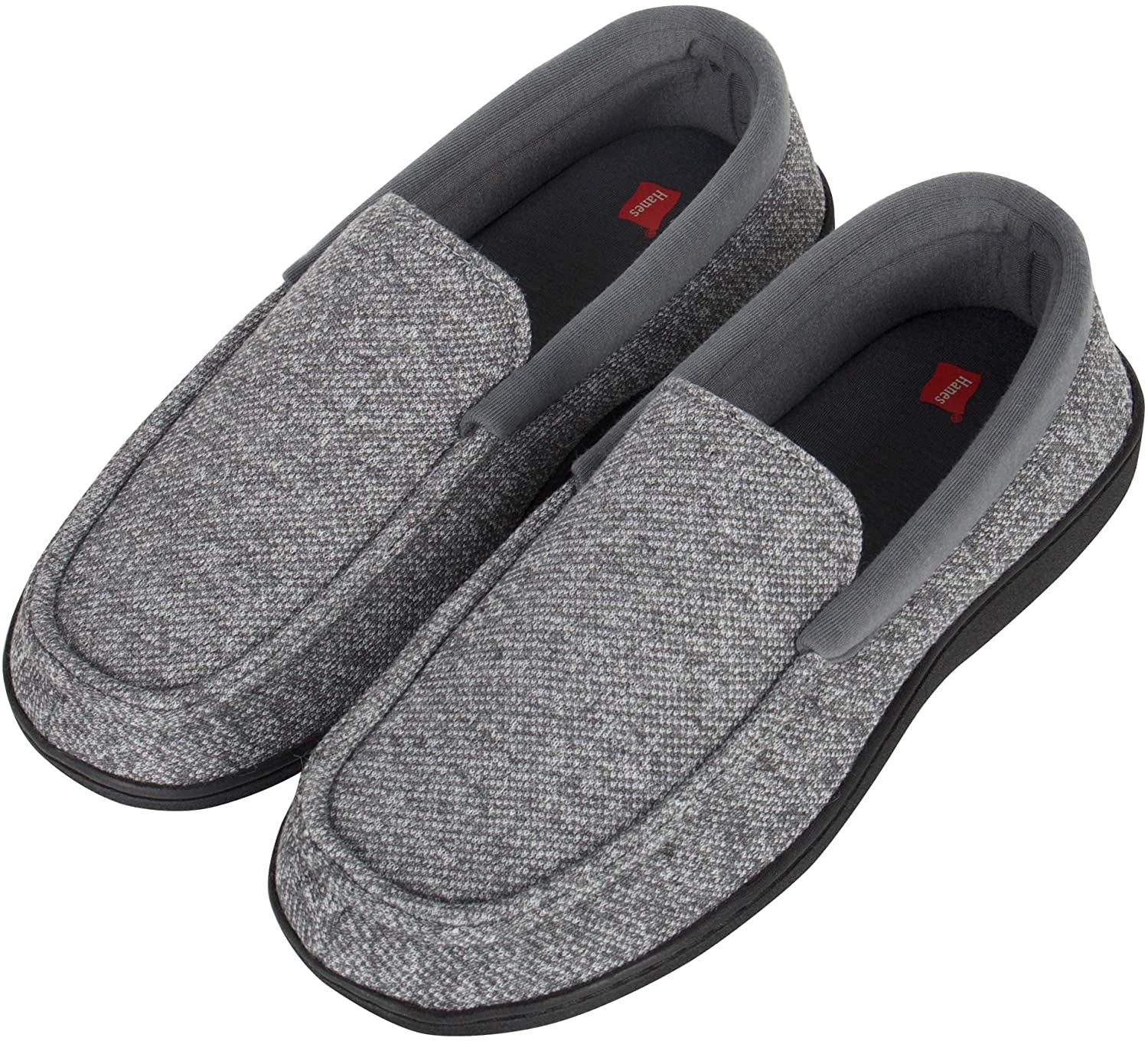 Hanes Men's ComfortSoft Memory Foam Knit Venetian Moccasin Indoor/Outdoor Slipper